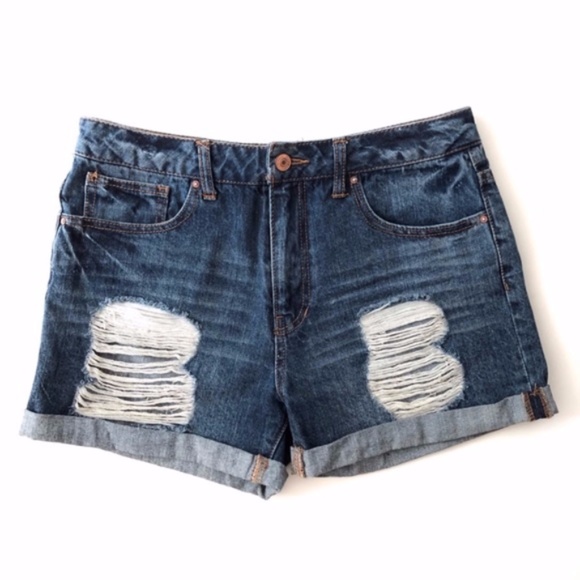 Forever 21 Pants - Forever 21 Denim High Waist Destroyed Jean Shorts